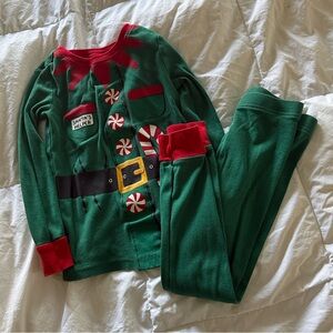 Festive Green Elf Pajama Set from Old Navy